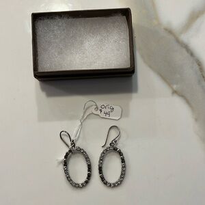 Silpada glitz earrings wire drops swarovski crystals and silver earrings gs